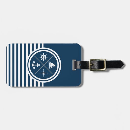 Nautisch thematisch ontwerp bagagelabel (Voorkant horizontaal)