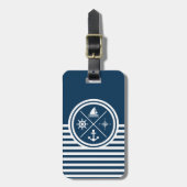 Nautisch thematisch ontwerp bagagelabel (Voorkant verticaal)