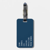 Nautisch thematisch ontwerp bagagelabel (Achterkant verticaal)