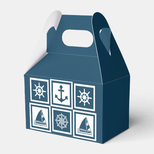 Nautisch thematisch ontwerp bedankdoosjes (Voorkant Zijde)