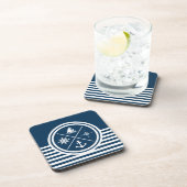 Nautisch thematisch ontwerp bier onderzetter (Rechterzijde)