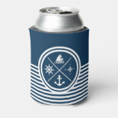 Nautisch thematisch ontwerp blikjeskoeler (Blikje Achterkant)