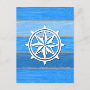 Nautisch thematisch ontwerp briefkaart