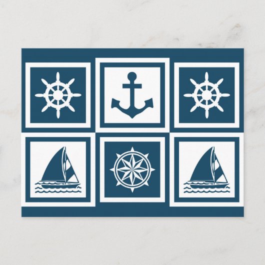 Nautisch thematisch ontwerp briefkaart (Voorkant)