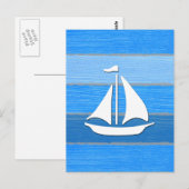 Nautisch thematisch ontwerp briefkaart (Voorkant / Achterkant)