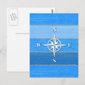 Nautisch thematisch ontwerp briefkaart (Voorkant / Achterkant)