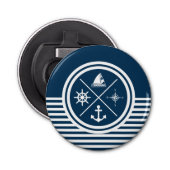 Nautisch thematisch ontwerp button flesopener (Voorkant)