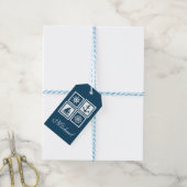 Nautisch thematisch ontwerp cadeaulabel (Met Touw)