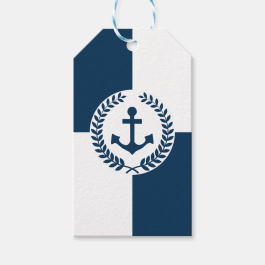 Nautisch thematisch ontwerp cadeaulabel (Voorkant)