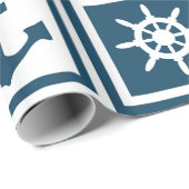 Nautisch thematisch ontwerp cadeaupapier (Rol Hoek)