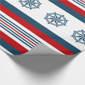 Nautisch thematisch ontwerp cadeaupapier (Hoek)