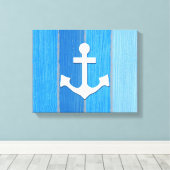 Nautisch thematisch ontwerp canvas afdruk (Insitu (Houten vloer))