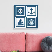 Nautisch thematisch ontwerp canvas afdruk (Insitu (Woonkamer))