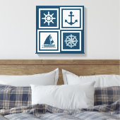Nautisch thematisch ontwerp canvas afdruk (Insitu (Slaapkamer))