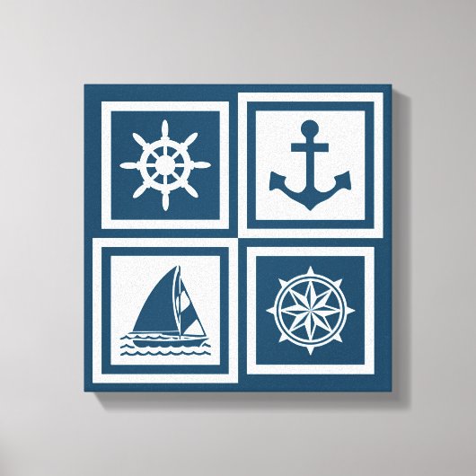 Nautisch thematisch ontwerp canvas afdruk (Voorkant)