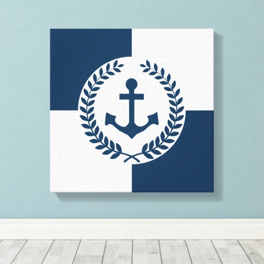 Nautisch thematisch ontwerp canvas afdruk (Insitu (Houten vloer))