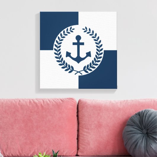 Nautisch thematisch ontwerp canvas afdruk (Insitu (Woonkamer))