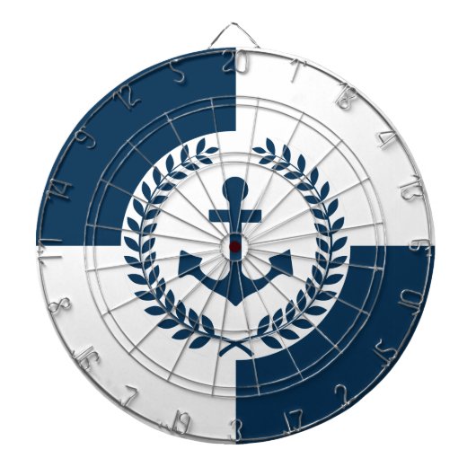 Nautisch thematisch ontwerp dartbord (Voorkant)