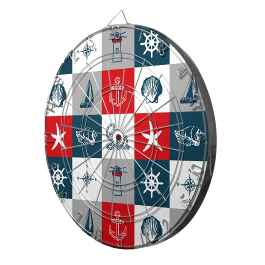 Nautisch thematisch ontwerp dartbord (Voorkant Rechts)
