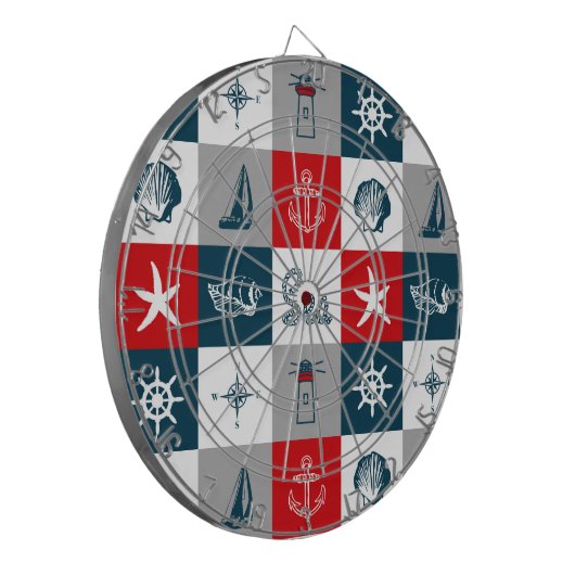Nautisch thematisch ontwerp dartbord (Voorkant Links)