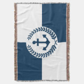 Nautisch thematisch ontwerp deken (Voorkant Verticaal)