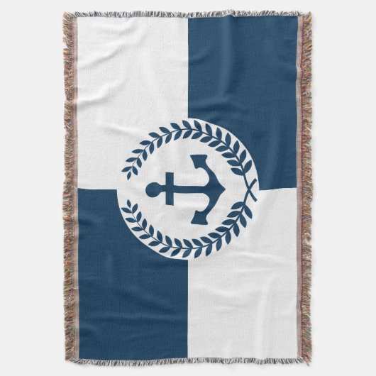 Nautisch thematisch ontwerp deken (Voorkant Verticaal)