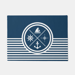 Nautisch thematisch ontwerp deurmat