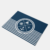 Nautisch thematisch ontwerp deurmat (Schuin)