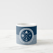 Nautisch thematisch ontwerp espresso kop (Voorkant)