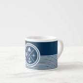 Nautisch thematisch ontwerp espresso kop (Voorkant rechts)