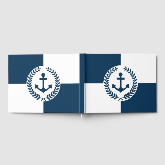 Nautisch thematisch ontwerp gastenboek (Volledig)