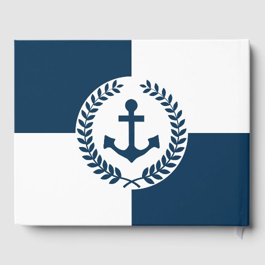 Nautisch thematisch ontwerp gastenboek (Achterkant)