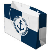 Nautisch thematisch ontwerp groot cadeauzakje (Achterkant Gekanteld)