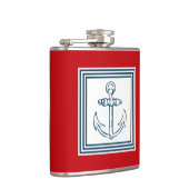 Nautisch thematisch ontwerp heupfles (Rechts)