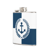 Nautisch thematisch ontwerp heupfles (Links)
