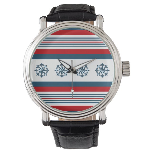 Nautisch thematisch ontwerp horloge (Voorkant)