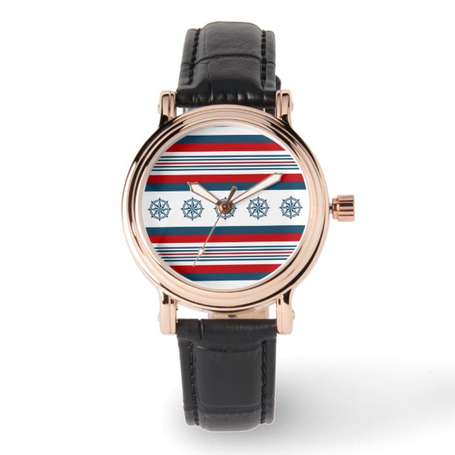 Nautisch thematisch ontwerp horloge (Voorkant)