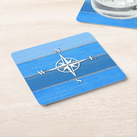 Nautisch thematisch ontwerp kartonnen onderzetters (Schuin)