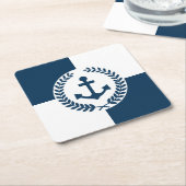 Nautisch thematisch ontwerp kartonnen onderzetters (Schuin)
