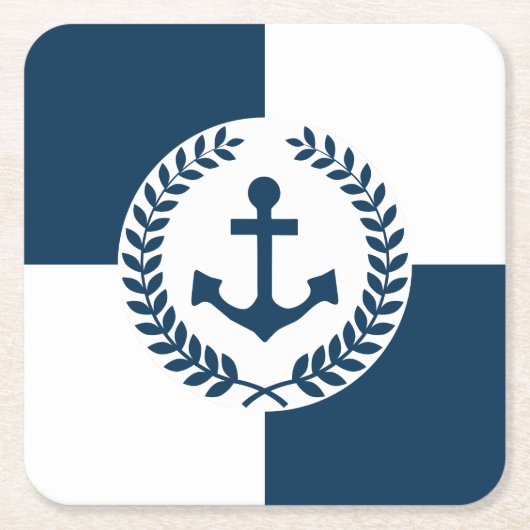 Nautisch thematisch ontwerp kartonnen onderzetters (Voorkant)