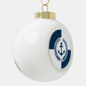 Nautisch thematisch ontwerp keramische bal ornament (Links)