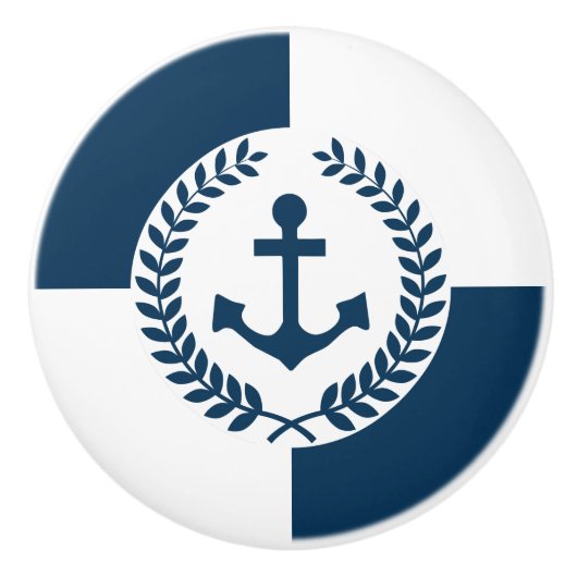 Nautisch thematisch ontwerp keramische knop (Voorkant)