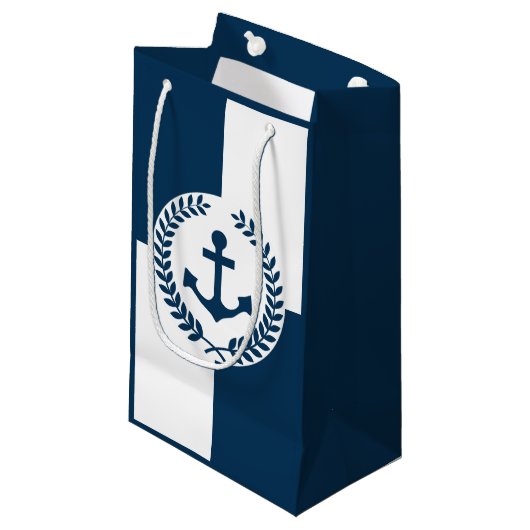 Nautisch thematisch ontwerp klein cadeauzakje (Voorkant Gekanteld)