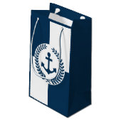 Nautisch thematisch ontwerp klein cadeauzakje (Achterkant Gekanteld)