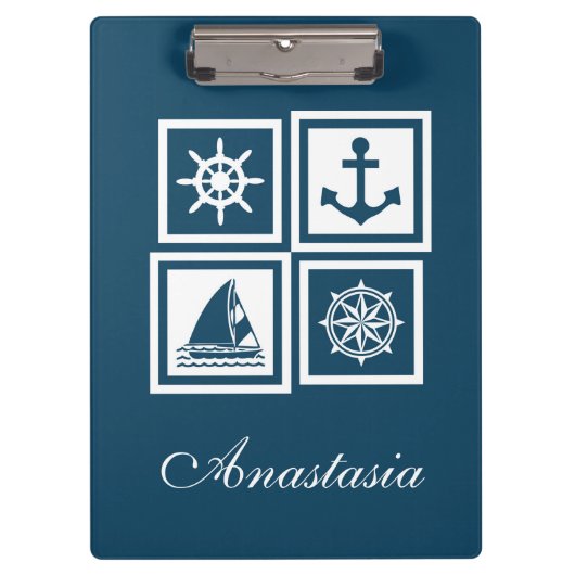 Nautisch thematisch ontwerp klembord (Voorkant)