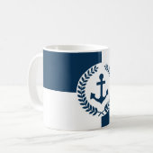 Nautisch thematisch ontwerp koffiemok (Voorkant links)