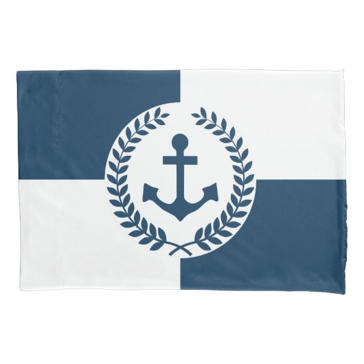 Nautisch thematisch ontwerp kussensloop (Voorkant)