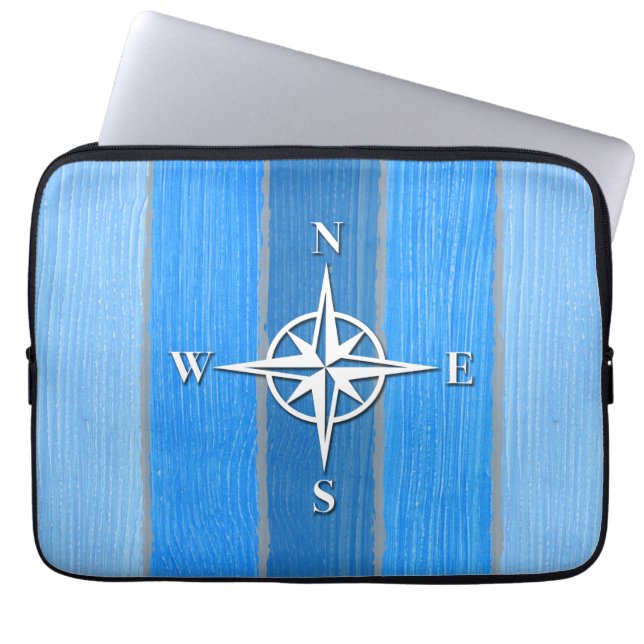 Nautisch thematisch ontwerp laptop sleeve (Voorkant)