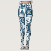 Nautisch thematisch ontwerp leggings (Voorkant)