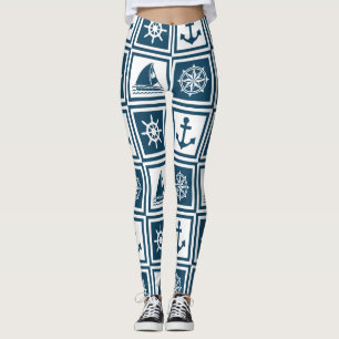 Nautisch thematisch ontwerp leggings